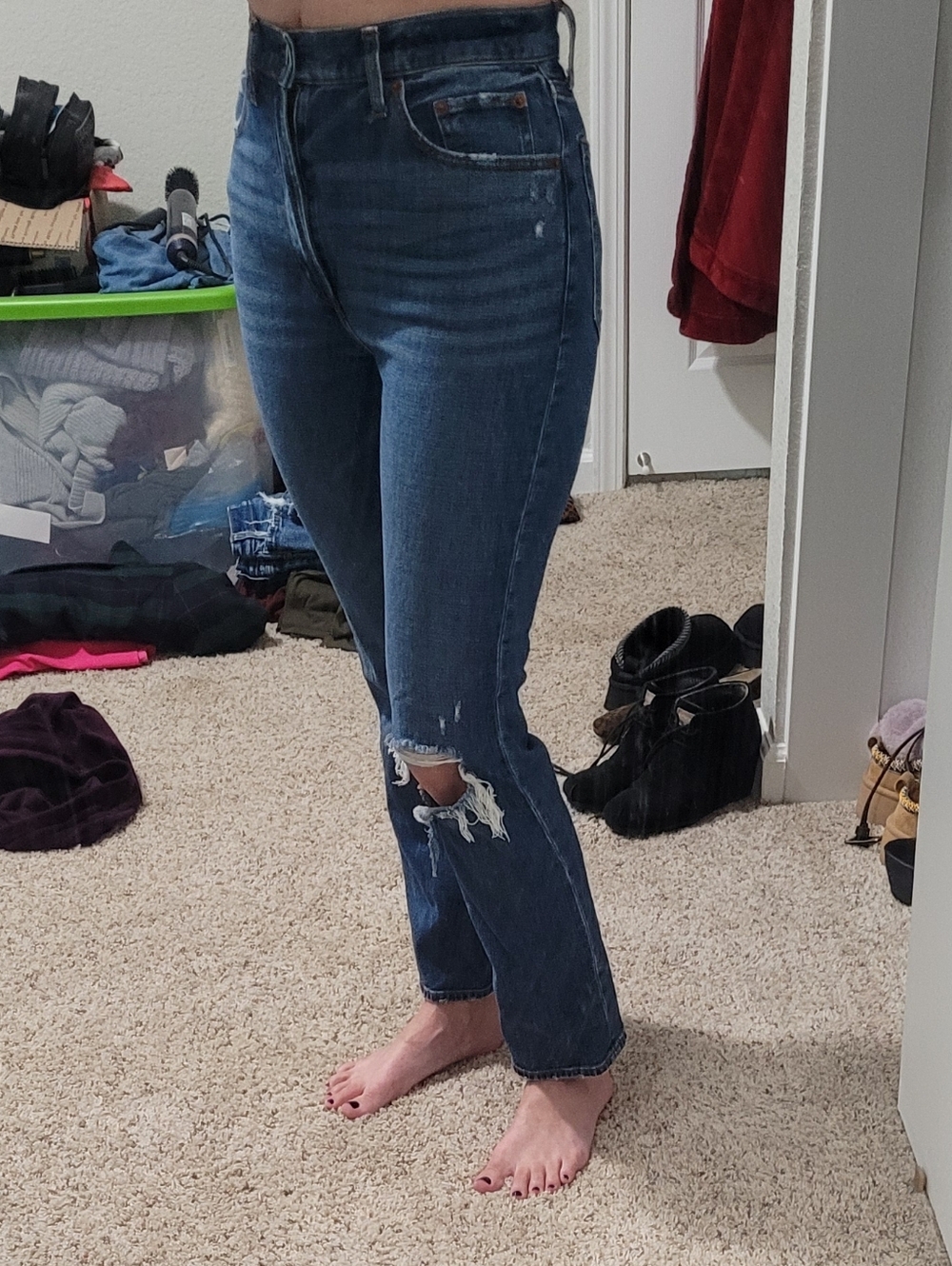 Abercrombie & Fitch Ankle straight Ultra High-Rise Straight Leg Jeans
